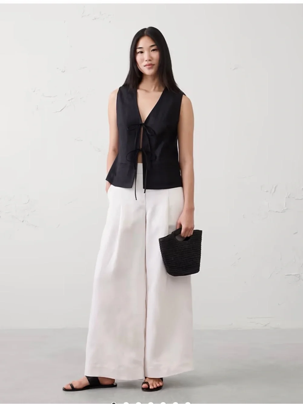 NWT Banana Republic WIDE-LEG MID-RISE PLEATED PULL-ON PANT